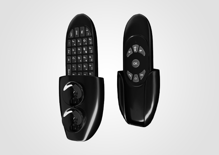 MirrorVue Mirror TV Easy to Control Zepp Remote Control in Black.