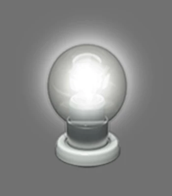 Transparent cool light bulb.