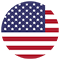 USA flag in Circle Icon