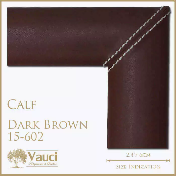 Calf dark brown frame design.