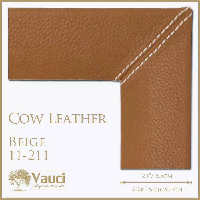 Cow leather beige frame design.