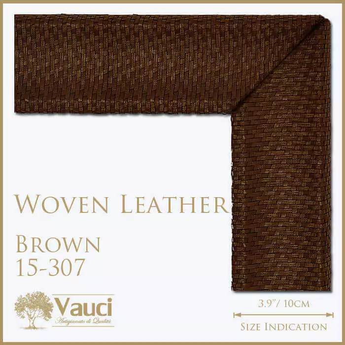 Woven leather brown 15-307 vauci frame.