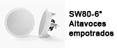 Televisor con espejo SW 50-8" con altavoz integrado en Bugaba, indicando el sistema de sonido.
