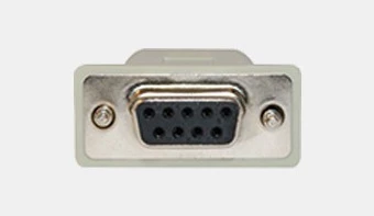 A picture of D-Shape connector at the center view with a white background.