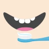 Brushing teeth icon.