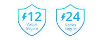 Se alimenta con una caja fuerte de 12 o 24 voltios y viene con su propia fuente de alimentación que se puede utilizar en todo el mundo.