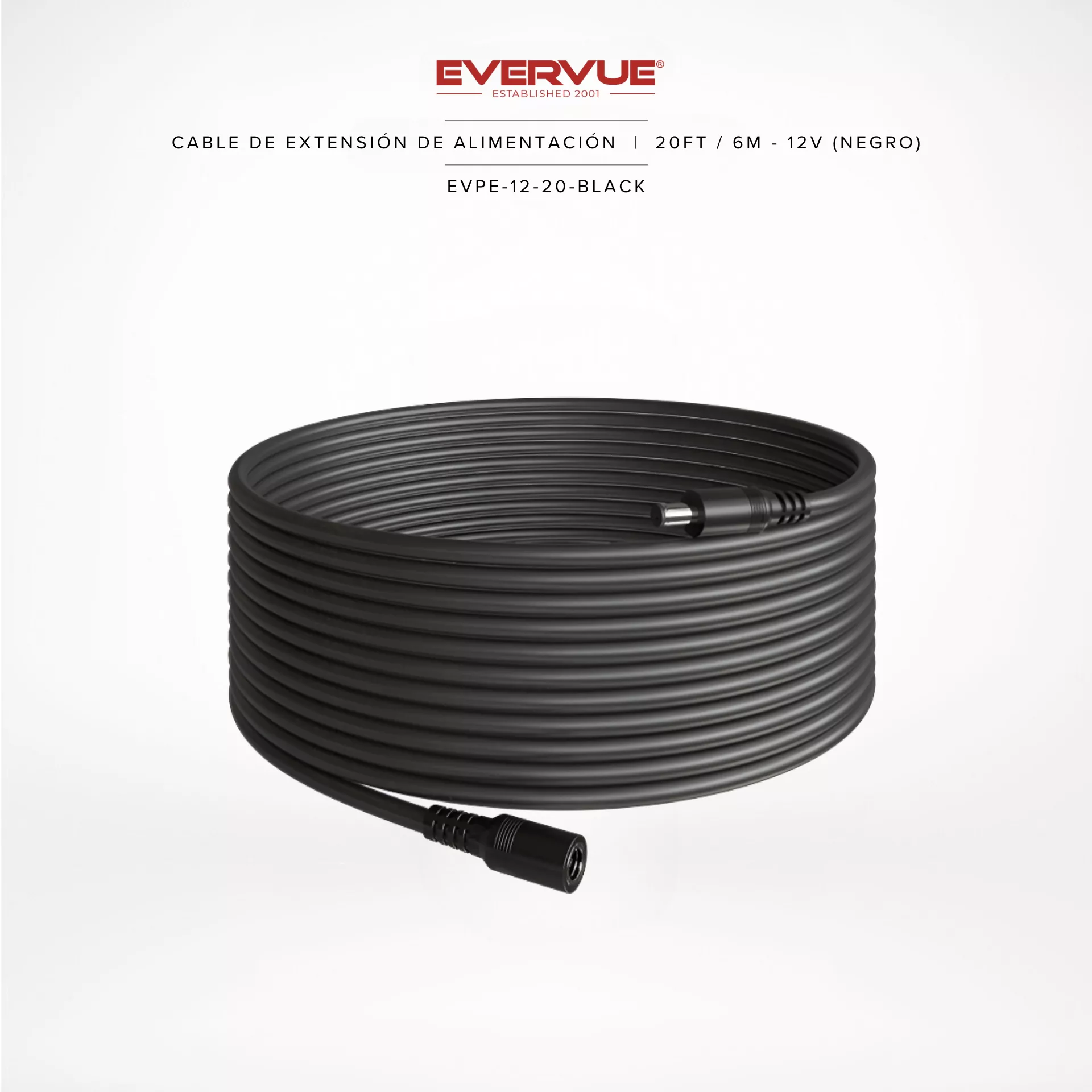 12V – 20ft  / 6m Black –(CTCB-15.6-20)