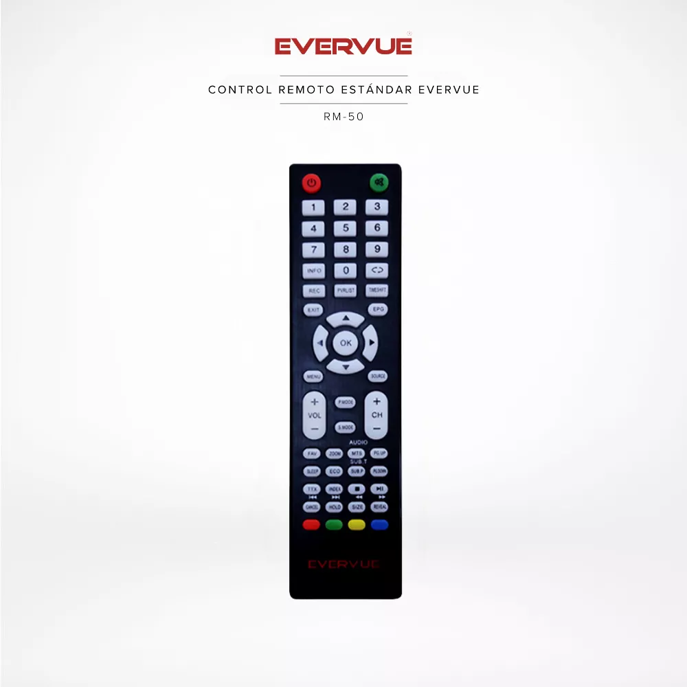 Control Remoto Estándar Evervue (Negro) (RM-50)