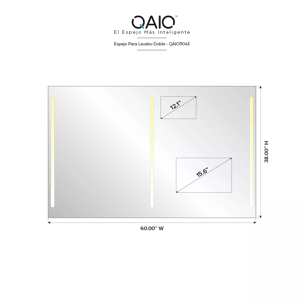 QAIO 60″ de ancho x 38″ de alto, con TV de 15.6″ (QAIO11043)