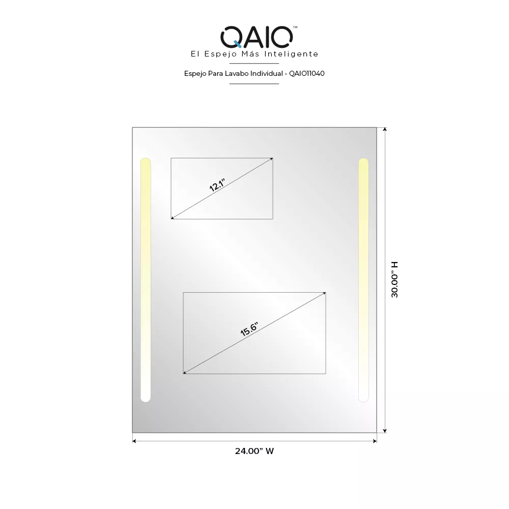 QAIO 24″ de ancho x 30″ de alto, con TV de 15.6″ (QAIO11040)