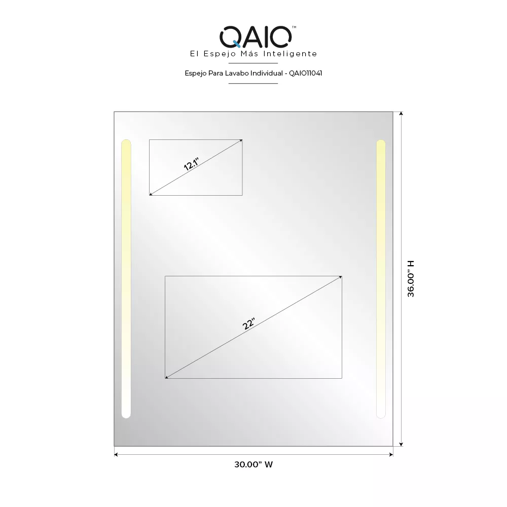 QAIO 30″ de ancho x 36″ de alto, con TV de 22″ (QAIO11041)