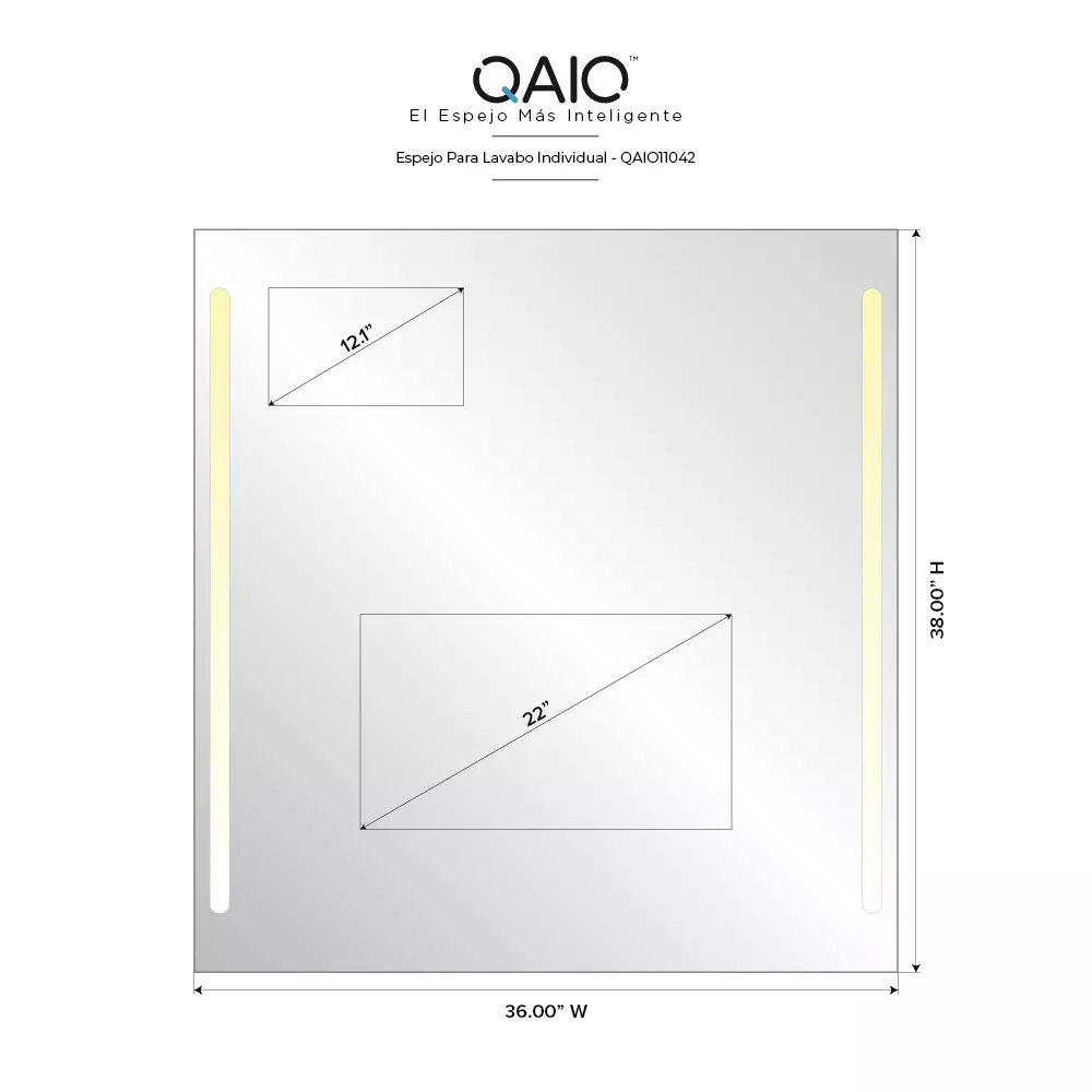 QAIO 36″ de ancho x 38″ de alto, con TV de 22″ (QAIO11042)