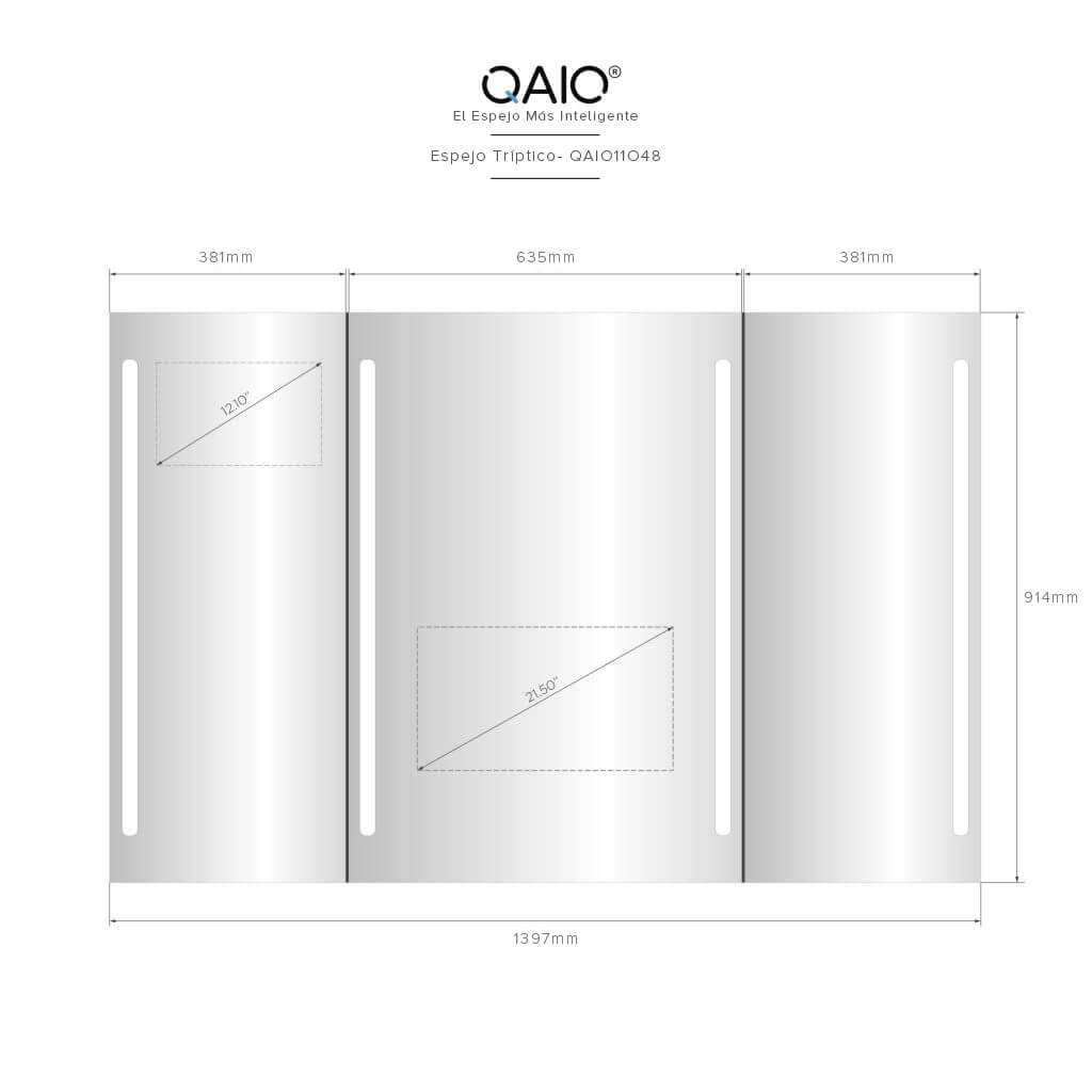 QAIO Trifold, 56″ de ancho x 36″ de alto, con TV de 22″ (QAIO11048)