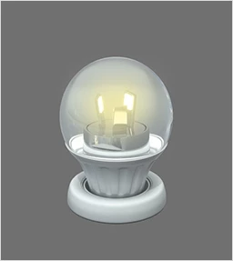 B110WBombilla Transparente, Luz Cálida (3000K)