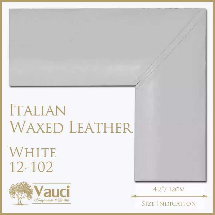 Italian Waxed Leather White