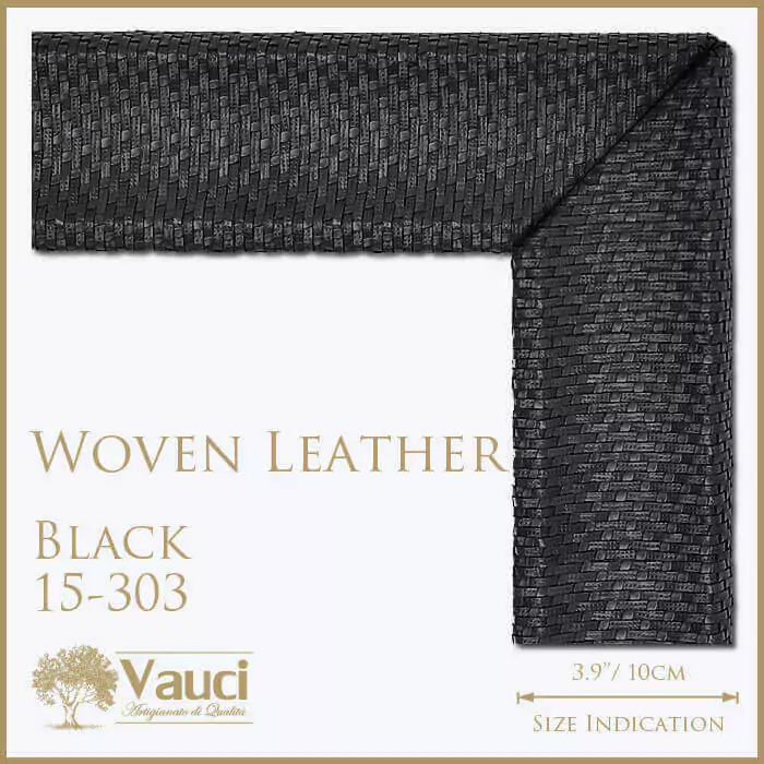 Woven Leather Black 15-303