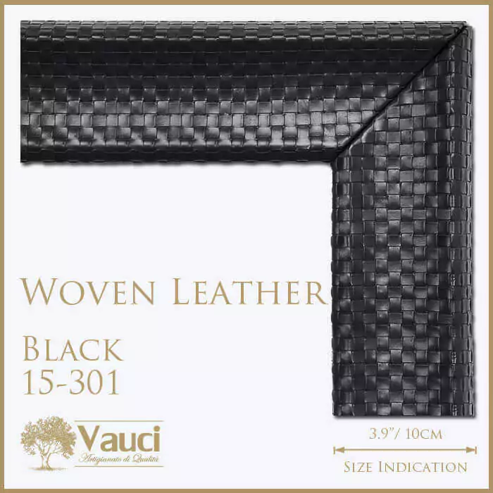 Woven Leather Black 15-301