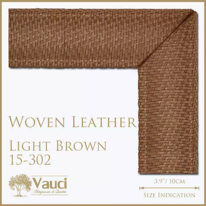Woven Leather Light Brown 15-302