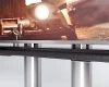 Modern soundbar mounted below a cinematic TV icon.