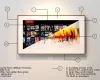 Preview of smart TV with modern design showcasing different features and specifications.